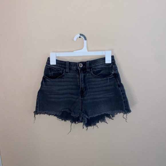 Urban Outfitters Super highrise 90s punk black denim shorts y2k summer bottoms - Picture 7 of 14